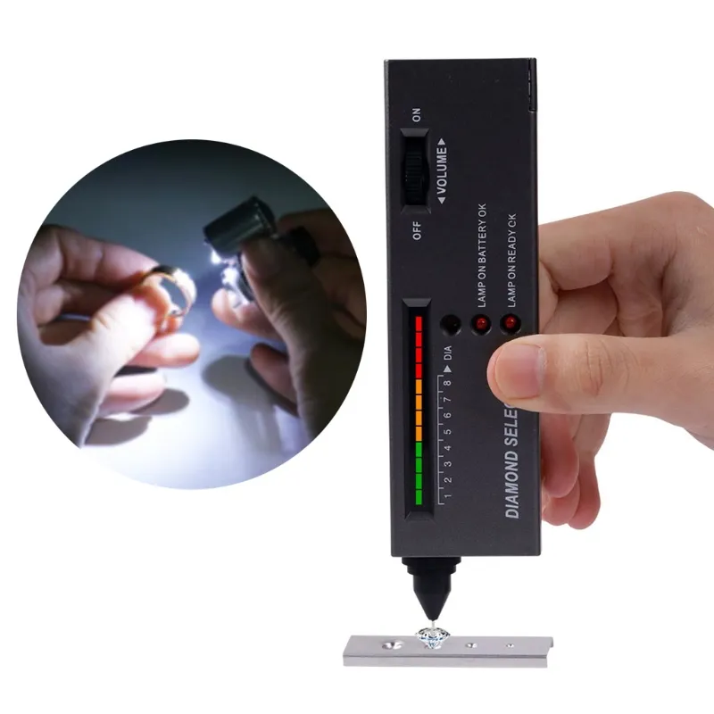 Penna Tester portatile 2 in 1 con lente d'ingrandimento per microscopio illuminata a LED 60X Kit di strumenti per gioielliere combinati