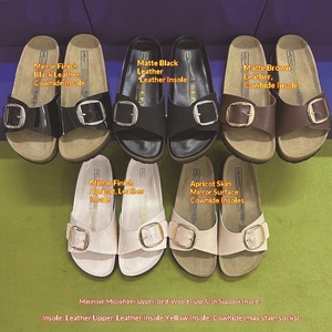 <span class=keywords><strong>Sandalias</strong></span> Planas de Playa para <span class=keywords><strong>Mujer</strong></span>, Estilo Comercio Exterior, con Hebilla Dorada Grande, Transpirables, con Rayas, Estilo Europeo Americano - Product Image 4