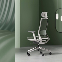 Silla de oficina ergonómica moderna de malla con altura ajustable, silla de escritorio de lujo para el hogar con reposabrazos, silla de mobiliario.