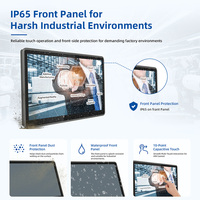 Panel PC Industrial sin Ventilador con Protección IP65, con Windows 10/11, Linux, Pantalla Táctil Capacitiva de 15.6 Pulgadas, X86, SSD, RAM