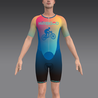 QUANTITÉ MINIMALE DE COMMANDE Est 1pc Vélo Conception de HIRBGOD Gros Hommes Sprint Triathlon Un Morceaux/Un Sac De PP Triathlon Costume Avec 3 Poche Arrière
