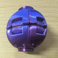 Balle anti-stress colorée imprimée en 3D, à presser et à tourner, double usage, fidget spinner unisexe, petit jouet de bureau pour les 15 ans et plus, élimine l'ennui