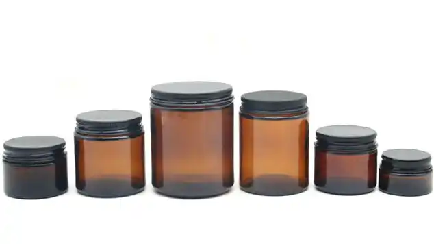 8oz 250ml Amber Candle Glass Jar with Aluminum Lid for scented candle  making factory and manufacturers