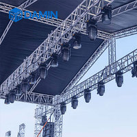 290*290mm Panggung Acara Luar Ruangan Aluminium untuk Pameran, Konser, Pernikahan, Pertunjukan Pencahayaan, Speaker, Atap Lengkung, Spigot Truss