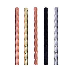 Bolígrafo de Lujo Moderno, Diseño de Bolígrafo de Metal con Forma de Bambú y Cobre - Product Image 3