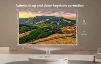 Nouveau projecteur mini OEM 2026 rechargeable pour usage extérieur, design portable, 250 ANSI Lumens, mise au point automatique, prise en charge Wi-Fi 2.4 & 5G, 4K