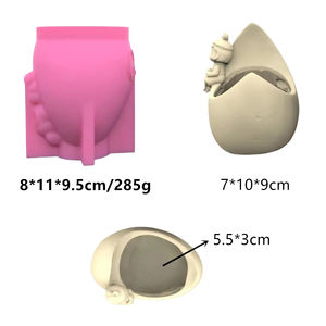 <span class=keywords><strong>Chapeau</strong></span> Oreilles <span class=keywords><strong>de</strong></span> Lapin Créatif Dessin Animé 3D, Fille Assise sur la Lune, Moule en Silicone pour le Bricolage, Cire et Cire, Gypse, Pot <span class=keywords><strong>de</strong></span> Fleur - Product Image 2