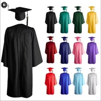 Ensemble de robe académique de style américain pour licence/mastère, 100% polyester, unisexe, pour adultes, école, lycée