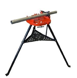 Support de visseuse à chaîne portable 6 pouces avec trépied, surface de travail en fonte ductile, grande base, pieds triangulaires avant, capacité de plateau de 1323 lb - Product Image 1