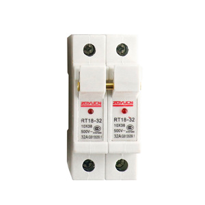 Base de Fusible Zhongyu RT18-32 2P 32A 500V para Montaje en Riel con Contacto de Cobre - Product Image 2