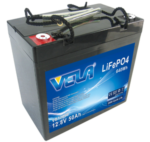 Batterie LiFePO4 12V 50Ah 640Wh à décharge profonde avec BMS pour camping-car, solaire, marine, voiturette de golf - Product Image 1