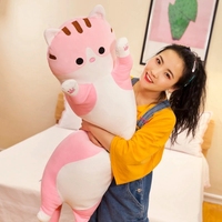 50cm Squishy Chats En Peluche Jouet Ultra Doux Kawaii Chat En Peluche Animal Jouets Peluche Sleeping Companion Enfants Cadeau