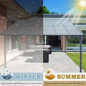 Açık rekreasyon alanı bahçe mobilyaları güneş odası yeni tasarımlar arka bahçesinde güneşlik manuel açılış panjur alüminyum Metal Metal - Product Image 5