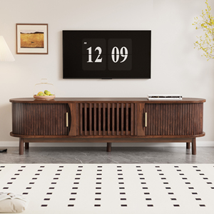 Mueble <span class=keywords><strong>para</strong></span> <span class=keywords><strong>TV</strong></span> <span class=keywords><strong>de</strong></span> Estilo Mid-Century <span class=keywords><strong>para</strong></span> Televisores <span class=keywords><strong>de</strong></span> 75 Pulgadas, Centro <span class=keywords><strong>de</strong></span> <span class=keywords><strong>Entretenimiento</strong></span> <span class=keywords><strong>de</strong></span> Madera con Gabinete <span class=keywords><strong>de</strong></span> Almacenamiento Ajustable - Product Image 3