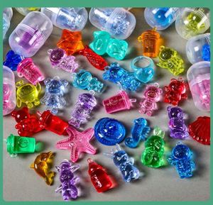 Jouets en plastique bon marché pour enfants en gros, capsules de 32*47 mm avec figurine animale en acrylique à l'intérieur pour distributeur automatique - Product Image 6