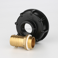 Adaptateur standard pour réservoir IBC S60x6 vers robinet en laiton de 1/2 pouce, connecteur de vanne d'eau pour la sortie de drainage des fûts chimiques à usage intensif