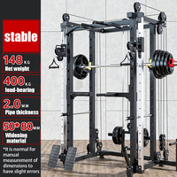 WENDY Smith Machine, Rack de Musculation de Haute Qualité, Rack à Squat Commercial avec Câble, Équipement de Gym Multifonctionnel CE
