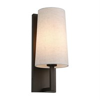 Lampu Dinding E27 Kain Besi Hangat Modern untuk Kamar Tidur, Ruang Tamu, Latar Belakang Hotel, Warna Hitam Beige