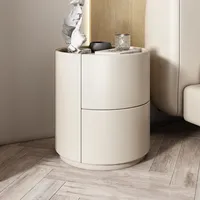 Meuble d'appoint de salon, table de chevet créative en bois massif, 2 tiroirs, nouveau meuble de rangement simple et moderne pour petite chambre à coucher