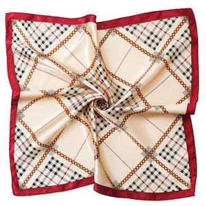 세련된 말 디자인 여름 새틴 컬렉션으로 인쇄 된 여성용 맞춤 도매 럭셔리 100% 순수 실크 스퀘어 스카프 - Product Image 1