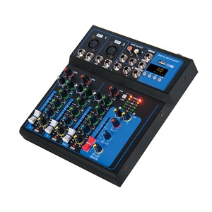 Consola mezcladora de audio mini F4 con 4/7 canales, precio de fábrica, con MP3 y Bluetooth para karaoke familiar y transmisión en vivo. - Product Image 2