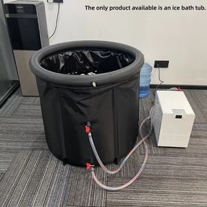 Baignoire à glace portable et légère en PVC avec couvercle et sac de rangement, durable pour la maison et les voyages, pour adultes, athlètes et utilisation en extérieur - Product Image 2
