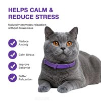 Collier apaisant pour chat, lot de 4, 15 pouces, huile naturelle à libération lente, cliniquement prouvé, 8 semaines, 60 jours, convient à toutes les tailles