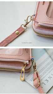 Tendance <span class=keywords><strong>Smartphone</strong></span> Portefeuille Téléphone Sacs En Cuir <span class=keywords><strong>Bandoulière</strong></span> Mobile Pochette Clair Écran <span class=keywords><strong>Tactile</strong></span> Téléphone Portable Sacs <span class=keywords><strong>pour</strong></span> les femmes - Product Image 3