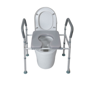 Chaise Commode en Alliage d'Aluminium Réglable en Hauteur pour Personnes Âgées et Obèses, Utilisation Hospitalière - Product Image 1