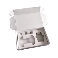 Boîte d'expédition en carton ondulé blanc écologique personnalisée de qualité supérieure, insert découpé, matériaux recyclés 2 mm pour l'emballage cadeau e-commerce