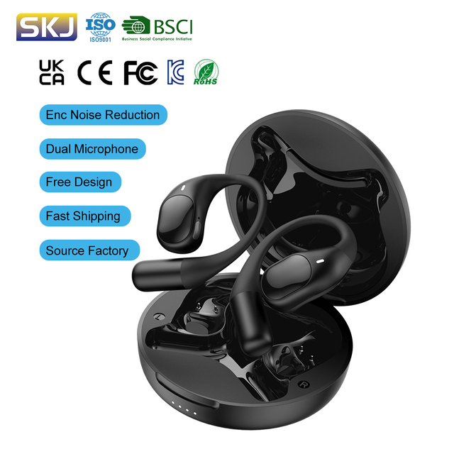 Wireless Open-Ear Earbuds Outdoor Sports Headphones Earhooks Enc Noise Cancelling Earphones Bluetooth 5.3 Ows Headphones