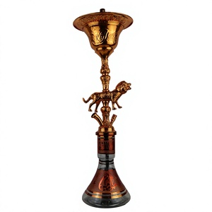 Authentique Ensemble Chicha Khalil Mamoon Lion Design - 89cm avec Noyau et Chambre Intérieure en Laiton Massif - Product Image 2
