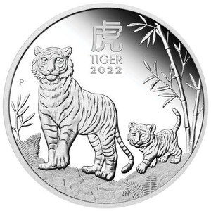 Moneta Commemorativa dello Zodiaco Tigre 2022 Australia, in Metallo Dipinto, per l'Anno del Tigre - Product Image 3