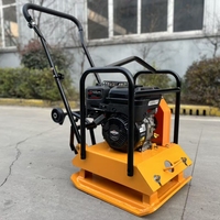 Compacteur à plaque vibrante à essence C120, 20KN, machine de compactage du sol et des routes à poussée manuelle