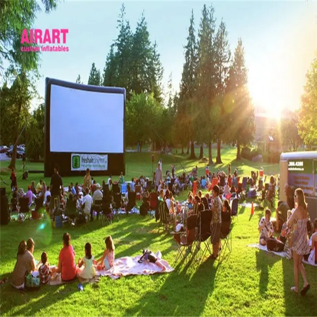 Club Barcelona Camp proyector gigante inflable pantallas de cine para el partido de Fútbol
