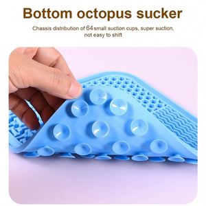 Silicone Lick Mat for Dogs and <b>Cats</b> Licking Pads Pet Slower <b>Feeder</b> Anxiety Relief Bathing Grooming Training Calming Mat - Product Image 5
