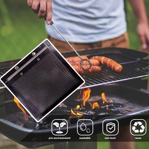 Factory Direct Sale Rotisserie Ptfe Coated Bbq <b>Mesh</b> <b>Grill</b> Bags Bbq <b>Mesh</b> <b>Grill</b> Bags <b>for</b> Outdoor <b>Grill</b> Reusable Non Stick Bbq Mat - Product Image 5