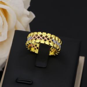 แหวนทองเหลืองชุบทอง 24k ดีไซน์โปร่งลายฉลุ สำหรับผู้หญิง สไตล์อินเดีย จาก JXX Wholesale Fashion - Product Image 5