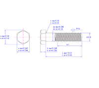 Vis hexagonale haute qualité ASTM A193 B7 B7M en titane/acier, zinguée noir HDG, PTFE, Dacromet, haute résistance à la pression et aux températures élevées
