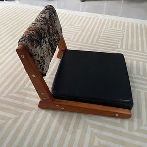 Chaise de sol tatami de style japonais en bois massif blanc avec rembourrage en mousse, siège de salon pour adulte - Product Image 3