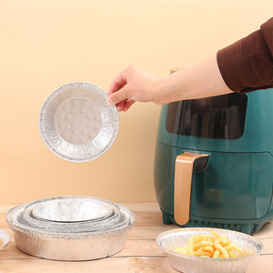 Barquettes jetables en aluminium épaissies, résistantes aux hautes températures, pour friteuse à air, four, micro-ondes et camping - Product Image 1