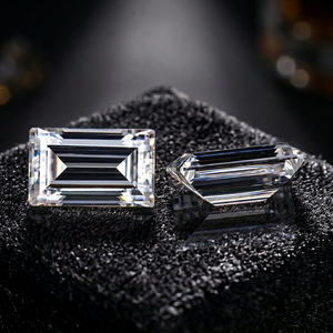 พลอยหลวมเหลี่ยมเพชรพลอยคริสตัลควอตซ์ใสตัดแบบ5X10mm ได้รับการรับรองจากโรงงาน - Product Image 4