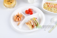 100% assiettes rondes robustes compostables de 9 10 pouces assiettes en papier de canne à sucre jetables écologiques à 3 compartiments