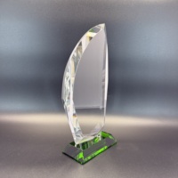 Plaque en cristal de verre pour récompenses d'entreprise en gros, trophée en cristal personnalisé, plaque en cristal