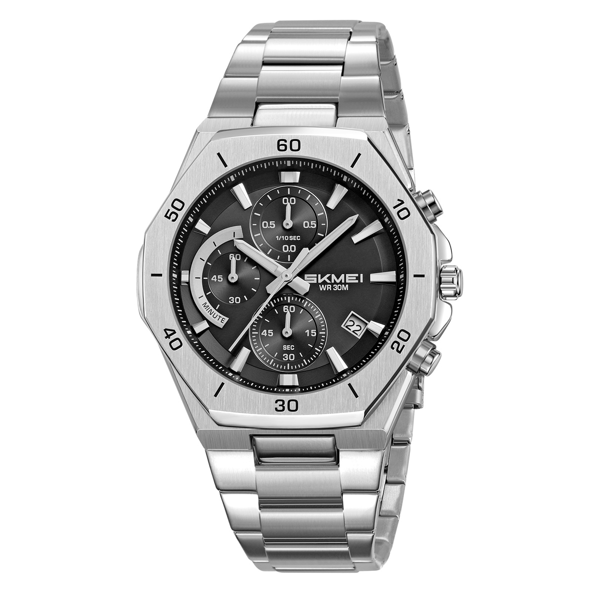 silver/black