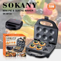 220V NOUVEAU Design Antiadhésif Cupcake Maker 6 Tasses Gâteaux Électrique Tarte Maker Quiche Maker Électrique Gâteau Machine
