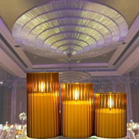 XSD9282 eléctrico marfil batería de plástico Led borde Pilar velas para boda cumpleaños MESA CENTRO DE MESA decoración de fiesta