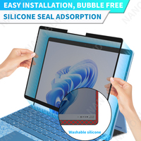 Nanotlucent Filter privasi 4 arah, untuk Permukaan Pro 9 tampilan Film layar Laptop anti-mata-mata tepi dapat dilepas lem privasi hewan peliharaan