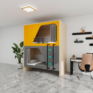 Letto a Castello in Legno a Doppio Strato, Design Moderno, Misura Standard, Ecologico, Robusto e Durevole per Camera da Letto, Alta Qualità - Product Image 1