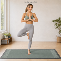 Tapis de yoga pliable léger, tapis d'acupression avec boucle de suspension pour marathon en extérieur, séchage rapide, coton biologique écologique